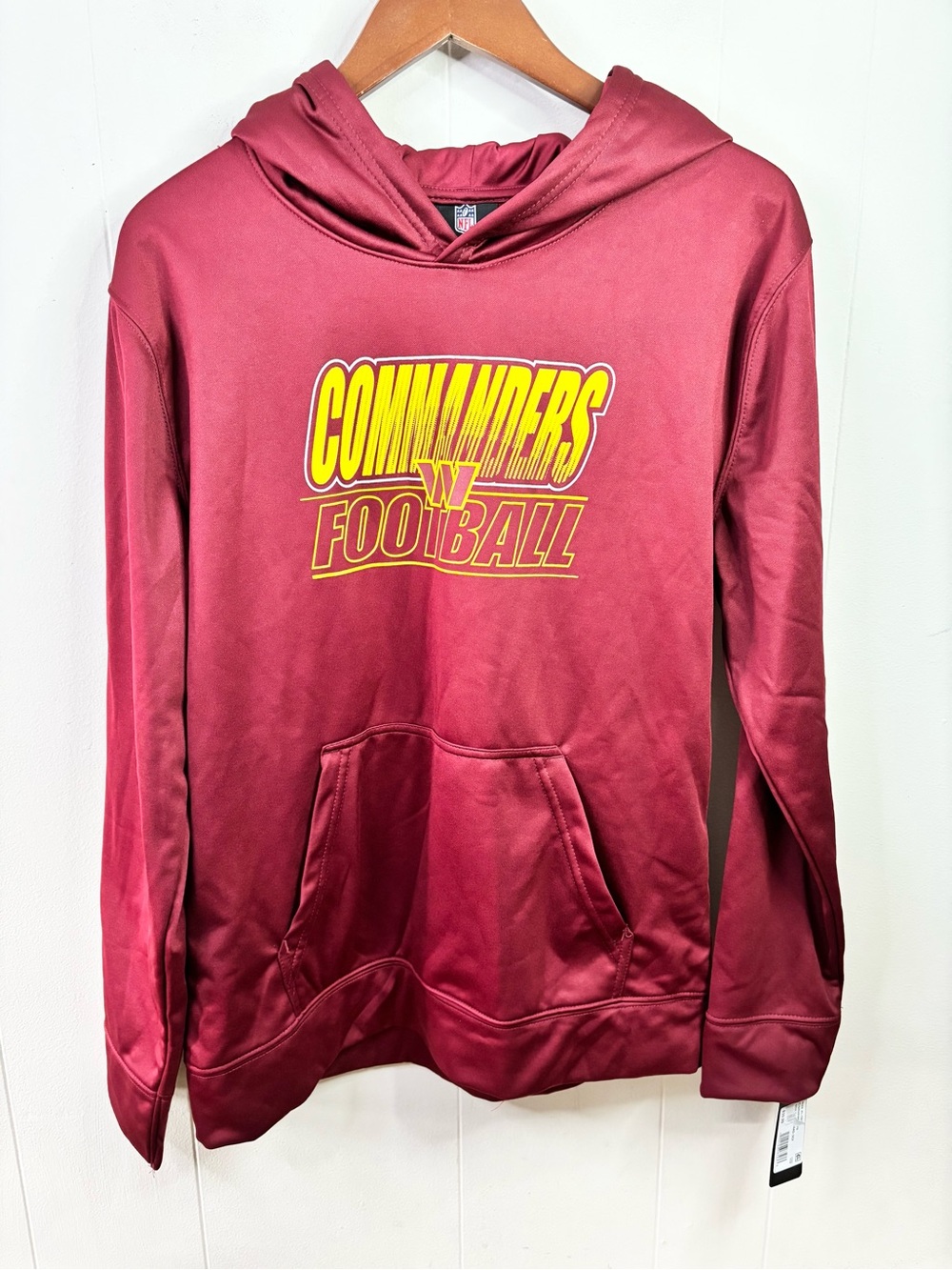 Washington commanders pullover hoodie NFL  size XL youth new red yellow football